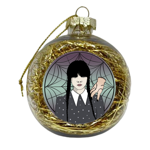 Wednesday Addams - xmas bauble by Bite Your Granny