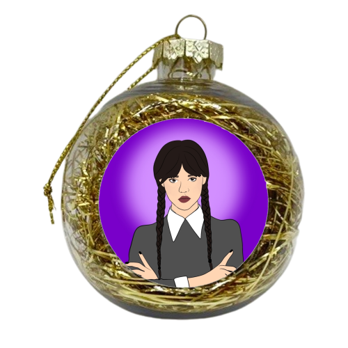 Wednesday Addams - xmas bauble by Eloise