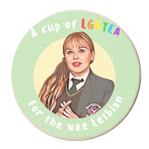 Wee Lesbian - personalised beer coaster by DOLLY WOLFE