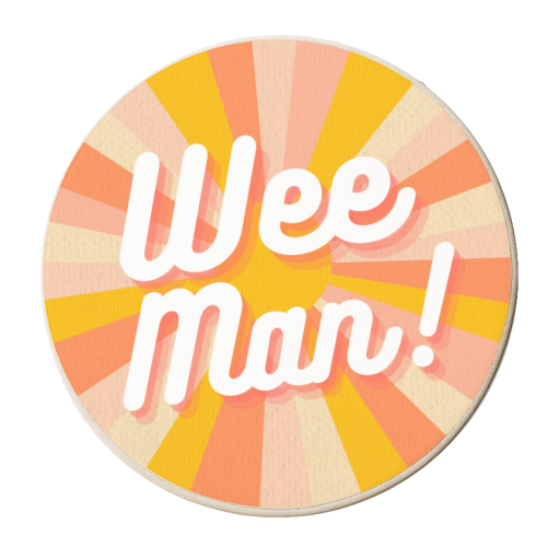 Wee Man! - personalised beer coaster by Lilly Rose