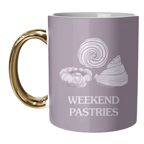 Weekend Pastries - unique mug by Move Studio