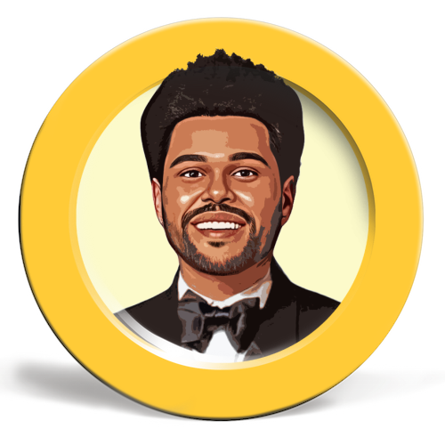 Weekend Vibes - ceramic dinner plate by DOLLY WOLFE