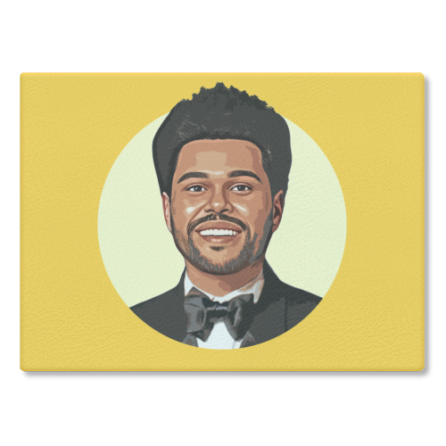 Weekend Vibes - glass chopping board by DOLLY WOLFE