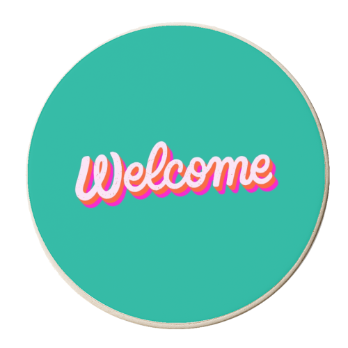 Welcome - personalised beer coaster by OhMC! Designs