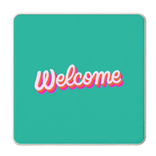 Welcome - personalised beer coaster by OhMC! Designs