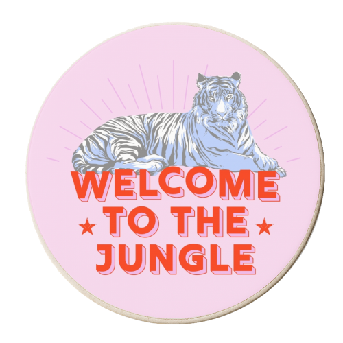 WELCOME TO THE JUNGLE - personalised beer coaster by Ania Wieclaw