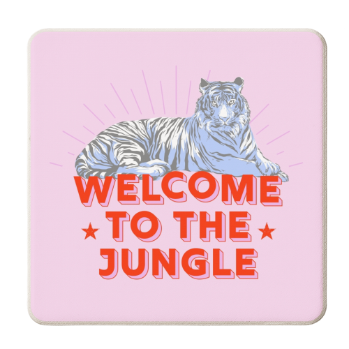 WELCOME TO THE JUNGLE - personalised beer coaster by Ania Wieclaw