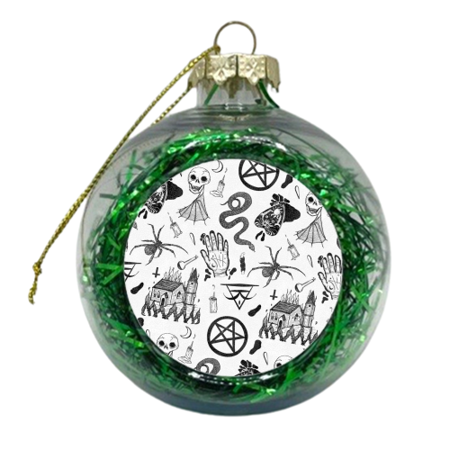 Well Maybe Its Witchcraft - xmas bauble by minniemorris art