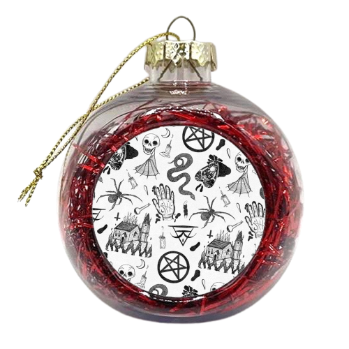Well Maybe Its Witchcraft - xmas bauble by minniemorris art
