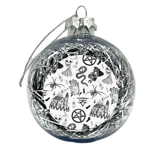 Well Maybe Its Witchcraft - xmas bauble by minniemorris art