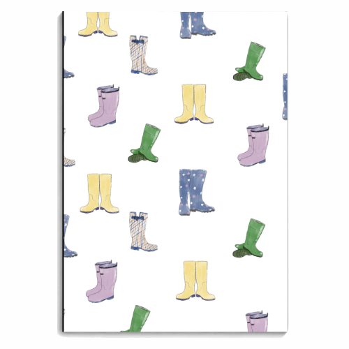 Wellington Boot Pattern - personalised A4, A5, A6 notebook by charlotte blunden