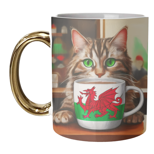 Welsh Cat - unique mug by AP
