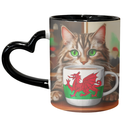 Welsh Cat - unique mug by AP