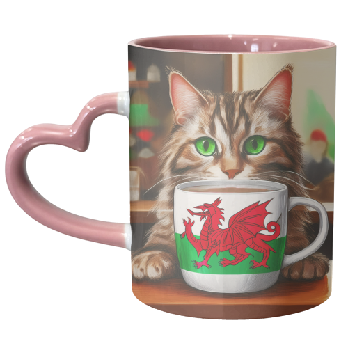 Welsh Cat - unique mug by AP