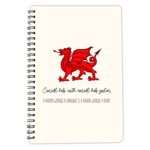 Welsh Proverb - personalised A4, A5, A6 notebook by Adam Regester