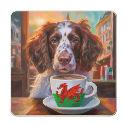 Welsh Springer Spaniel - personalised beer coaster by AP