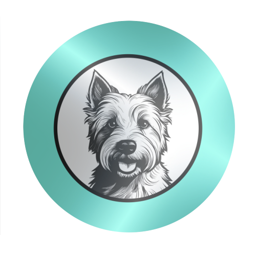 West Highland Terrier Cameo Dog Portrait - Circle Sticker by Adam Regester