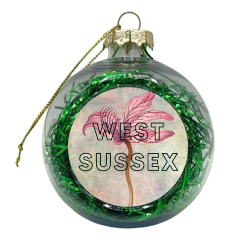 West Sussex Rampion - xmas bauble by The 13 Prints