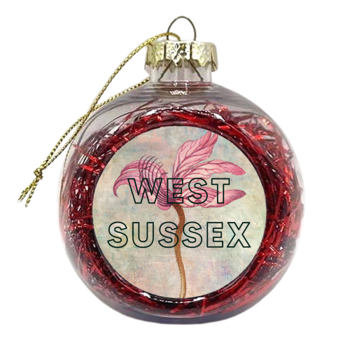 West Sussex Rampion - xmas bauble by The 13 Prints