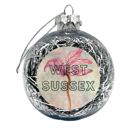 West Sussex Rampion - xmas bauble by The 13 Prints