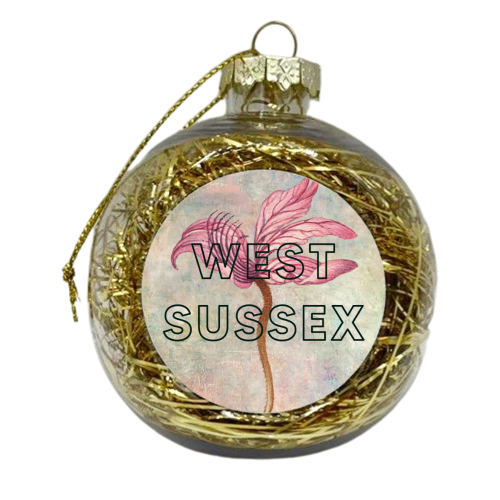 West Sussex Rampion - xmas bauble by The 13 Prints