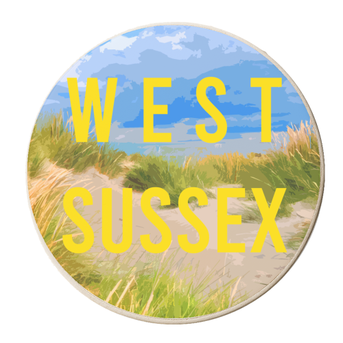 WEST SUSSEX - WEST WHITTERING - personalised beer coaster by AP