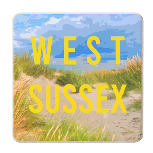 WEST SUSSEX - WEST WHITTERING - personalised beer coaster by AP