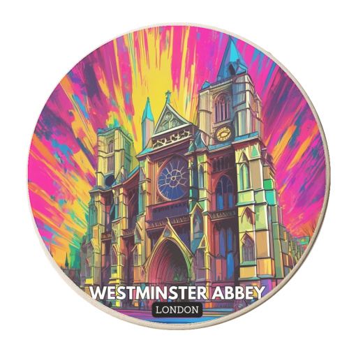 Westminster Abbey - personalised beer coaster by AP