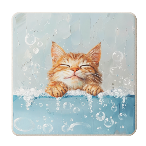 Wet HappyCat - personalised beer coaster by DejaReve