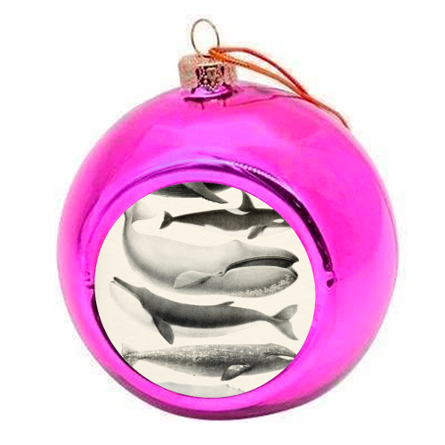 Whales Collection - colourful christmas bauble by Gal Design