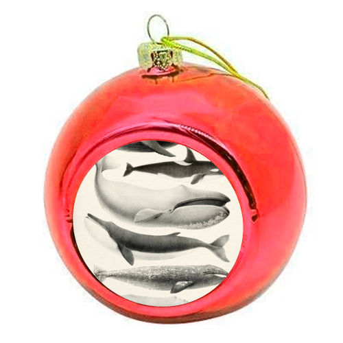 Whales Collection - colourful christmas bauble by Gal Design