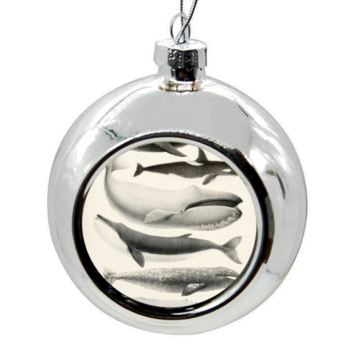 Whales Collection - colourful christmas bauble by Gal Design