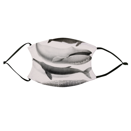 Whales Collection - face cover mask by Gal Design