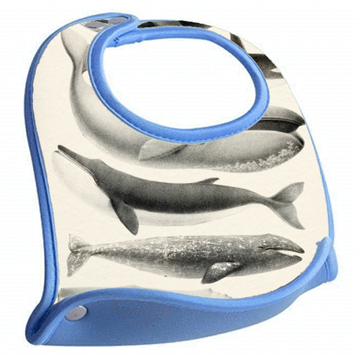 Whales Collection - feeding bib by Gal Design