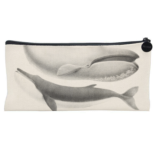 Whales Collection - flat pencil case by Gal Design