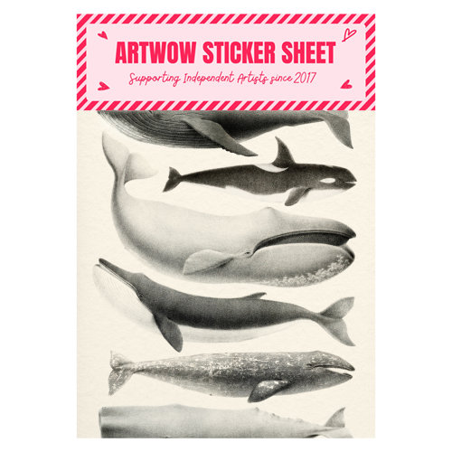 Whales Collection - Sticker Sheet by Gal Design