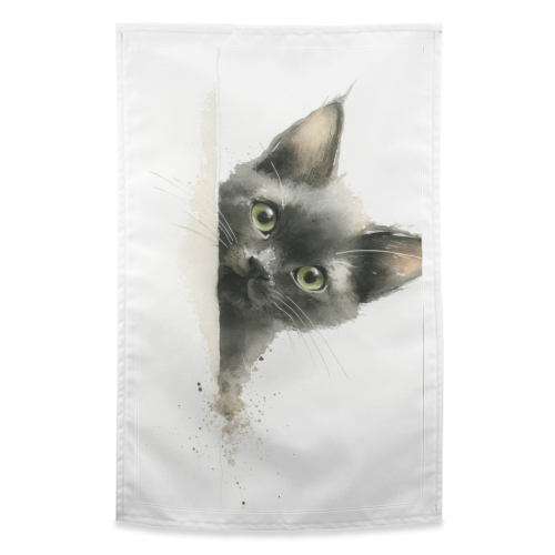 What - funny tea towel by DejaReve