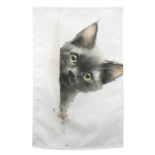 What - funny tea towel by DejaReve