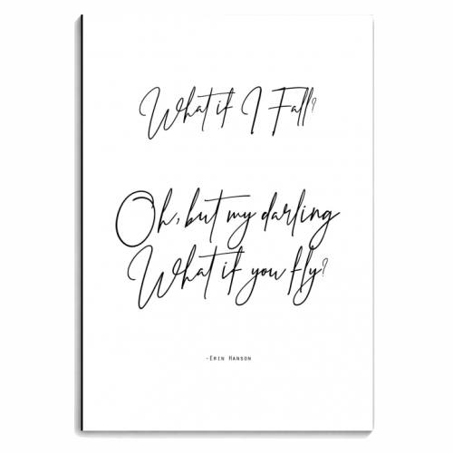What If I Fall Oh But Darling What If You Fly - personalised A4, A5, A6 notebook by Lilly Rose