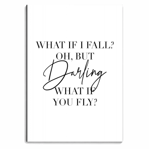 What If I Fall? Oh, but Darling, What If You Fly? - personalised A4, A5, A6 notebook by Toni Scott