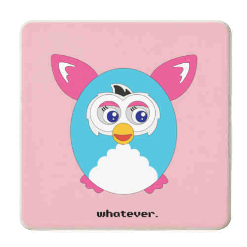 Whatever Furby - personalised beer coaster by Lucy Elliott