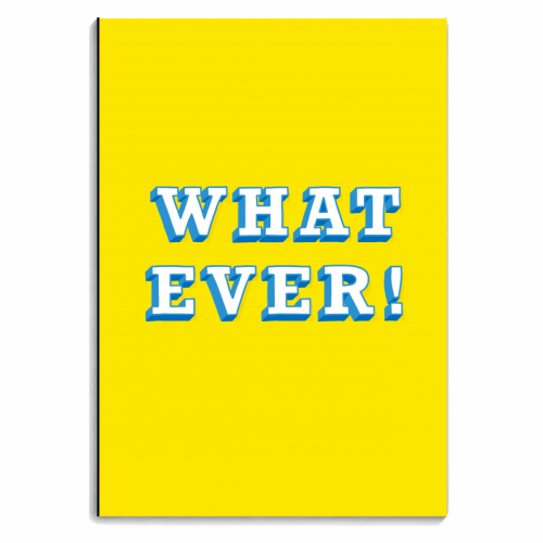 WHATEVER - personalised A4, A5, A6 notebook by Peash Design