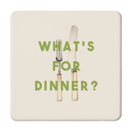 What's For Dinner? - personalised beer coaster by The 13 Prints
