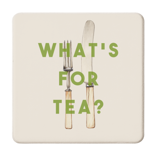 What's For Tea? - personalised beer coaster by The 13 Prints