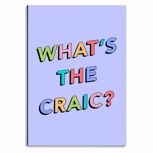 What's the Craic? - personalised A4, A5, A6 notebook by The Girl Next Draw