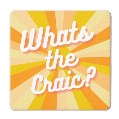 What's the Craic - personalised beer coaster by Lilly Rose