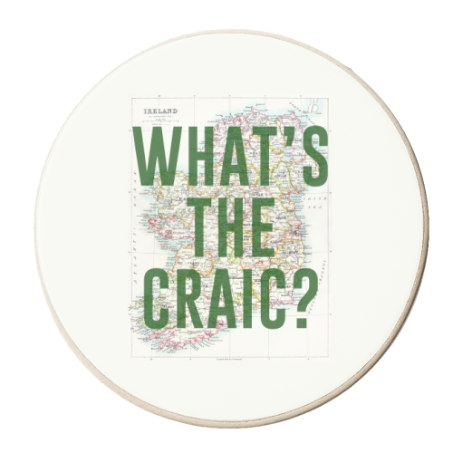 What's The Craic? - personalised beer coaster by The 13 Prints