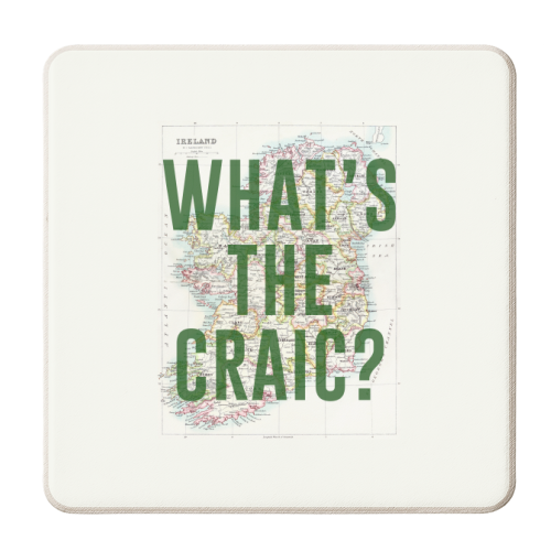 What's The Craic? - personalised beer coaster by The 13 Prints