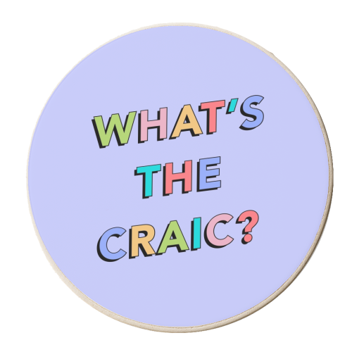 What's the Craic? - personalised beer coaster by The Girl Next Draw