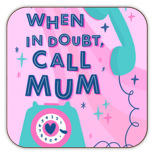 When In Doubt, Call Mum - personalised beer coaster by Natalie Rodrigues